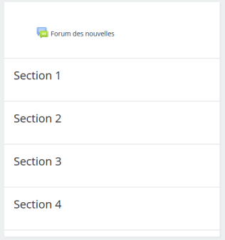 Sections du cours